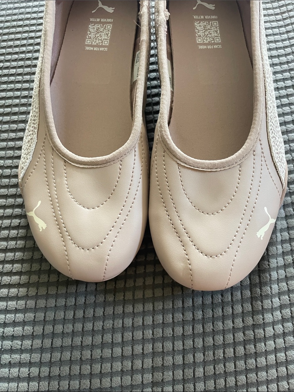 NWOT Puma Women's Light Pink Catch Soleil Ballet Flats with Cream Accents Size 8 - Picture 5 of 8